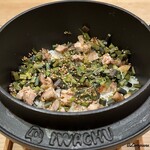 御料理 寺沢 - ホロホロ鳥と蕨の炊き込みごはん