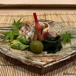 御料理 寺沢 - 八寸代わりの旬菜盛合せ