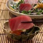 御料理 寺沢 - 塩竈産のめじ鮪の中トロ