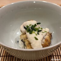 御料理 寺沢 - 鰻の白焼と大和芋の鰻とろの飯蒸し