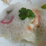 モナリザ - 天使の海老のラヴィオリ レモン風味 ナージュ仕立て