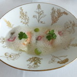 モナリザ - 天使の海老のラヴィオリ レモン風味 ナージュ仕立て