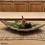 御料理 寺沢 - 八寸代わりの旬菜盛合せ