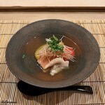 御料理 寺沢 - 喜知次に丸茄子に蕃茄の冷たい煮浸し