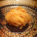 本町製麺所 天 - 林檎のワイン煮 絶品です。