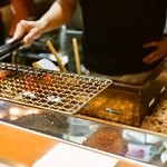 かるびあーの - 2014.9 カウンターの焼き場はこんな感じ