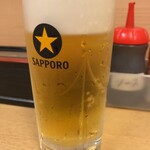 立ち喰いうどん・そば へそ - 2の付く日 生ビール¥190-(2025/07/02)
