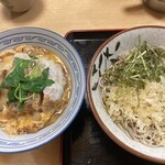 信州そば 御岳さん - とある日のランチセット（カツ丼・そば） ¥850