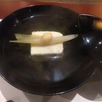 割烹 清風 - お椀は枝豆のしんじょ