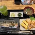 わ楽 - 焼きサバ寿司定食　¥1,600