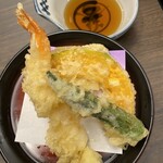 木曽路 - 揚げ物は エビ、オクラ、かぼちゃ♬*°