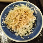 開花亭 谷山本店 - 自家製ドレッシング→二皿目は辛口ソースで