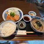 あこや - ひれかつセットそば付き