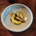 沢のそば 灯 - 　　　　　カマスとトウモロコシ