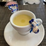 リストランテ プレーゴ - レモン汁がはいったコーンスープ。うますぎる。