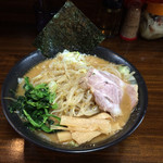 奥村家 横越店 - 野菜味噌とんこつらーめん@980円