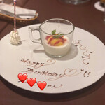トラットリアイタリア - お誕生日プレート♡うれしいです♪ありがとう♡