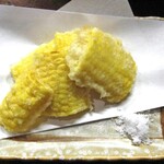 japanese restaurant 旬菜 籐や - とうもろこし天ぷら