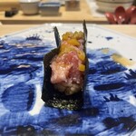 新宿 鮨 立花 - トロたく巻き