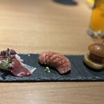 楽食倶楽部 裏小路牛肉店 - お肉3種盛り