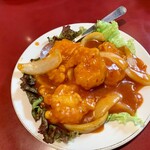 中華菜館 紅宝石 - えびのケチャップ煮(ハーフ) ¥1100