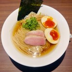 らぁ麺 今野 御所野本店 - 純鴨らぁ麺+真っ赤卵の味玉