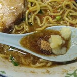 宣 - 豚骨魚介ラーメンコッテリ1100円、魚粉＆ニンニク(2025.6.20)