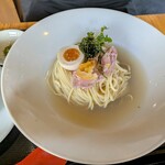 かみあり製麺 - 昆布水纏った麺