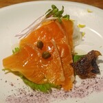 茅場町食堂 History by moto since 2010 - 津軽海峡サーモンのカルパッチョ