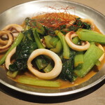 葉花 - スルメイカと青菜のワタ醬油