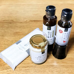 サンクゼールワイナリー - 料理写真:久世福商店 三種の国産柑橘 旨ポン酢、久世福商店 黒胡麻担々めんつゆ、秋田で燻された いぶりがっこタルタル