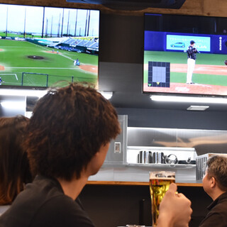 野球ファンにはたまらない！試合終了まで飲み放題セットあります