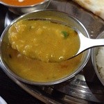 Indian Restaurant D SAGARMATHA - 20140830 サガルマータ ★レディースセット （チキン辛口・ダル辛口）（1050円）★これに「スープ・サラダ・ドリンク」が付きます(^-^)/  ※ダル