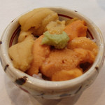 寿司栄 - 余市しろうに、あかうに