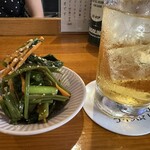 ナイス☆ユカリ - 空芯菜ナムル280円とキンミヤりんご500円