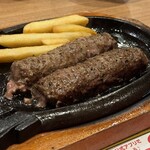 ブロンコビリー - 料理写真:■ブロンコおじさんのこだわり炭焼きがんこハンバーグ+ブロンコセット¥1,936