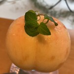カフェ ド ペル - 丸ごと桃パフェ　シングル