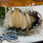 お宿 お食事処 鱗晃荘 - アワビのお刺身
