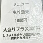 手打ち蕎麦 鶴 - MENU