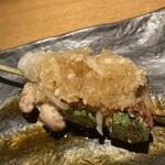 鶏と酒 怜 - おくら巻き