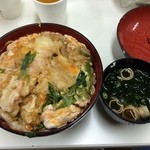 福栄食堂 - 天とじ丼550円&玉吸い100円