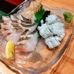 こけら - マナガツオと鱧湯引き