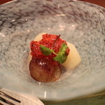 北新地 弧柳 - デザート：巨峰、なし、バジルシード