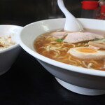 ふなせ - 正油ラーメンセット（煮玉子入）