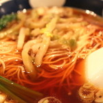 支那麺 はしご - 【画像追加】搾菜めん（醤油味・麺硬め・柚子増し）（2014.09）