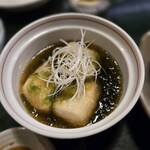 きんぱぎんぱ - じーまーみ豆腐とアーサの揚げだし