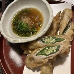 田中んちパート2 - 肉巻きオクラの天ぷら