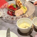 シュラスコ＆ビアレストラン ALEGRIA - 花火とミュージックでプロジェクトお疲れ様のコメント入り！デザート盛り