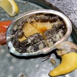 308514984 - 鮑の鉄板焼き