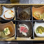 鉄板焼き 大地 - 前菜の盛り合わせ